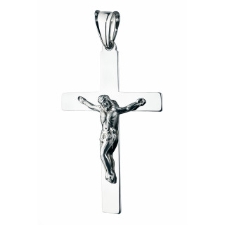 Silber Anhänger Kreuz mit Jesus Christus Erstkommunion Taufe