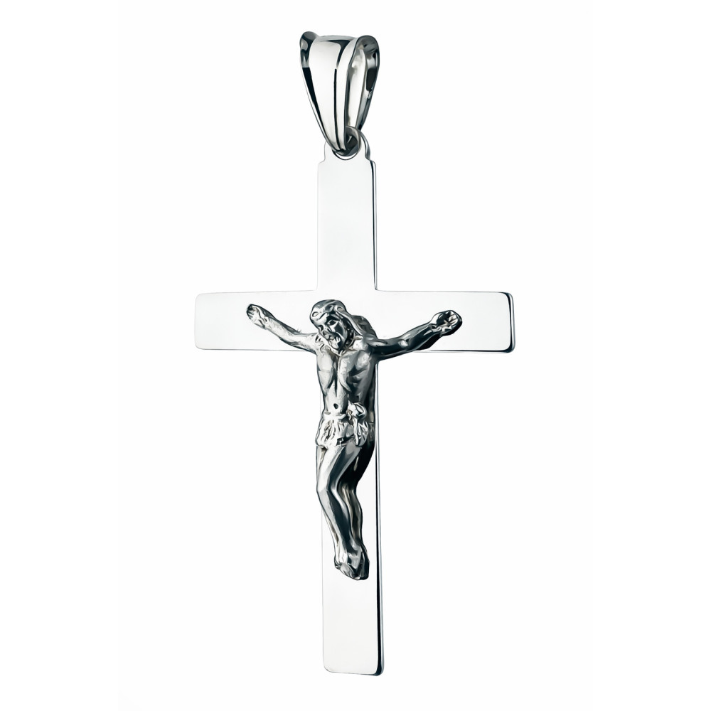 Silber Anhänger Kreuz mit Jesus Christus Erstkommunion Taufe