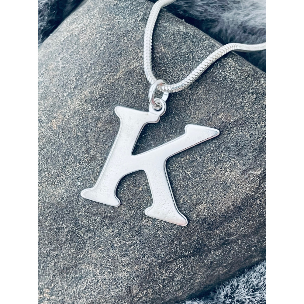 Silber Anhänger Buchstabe K Kettenanhänger