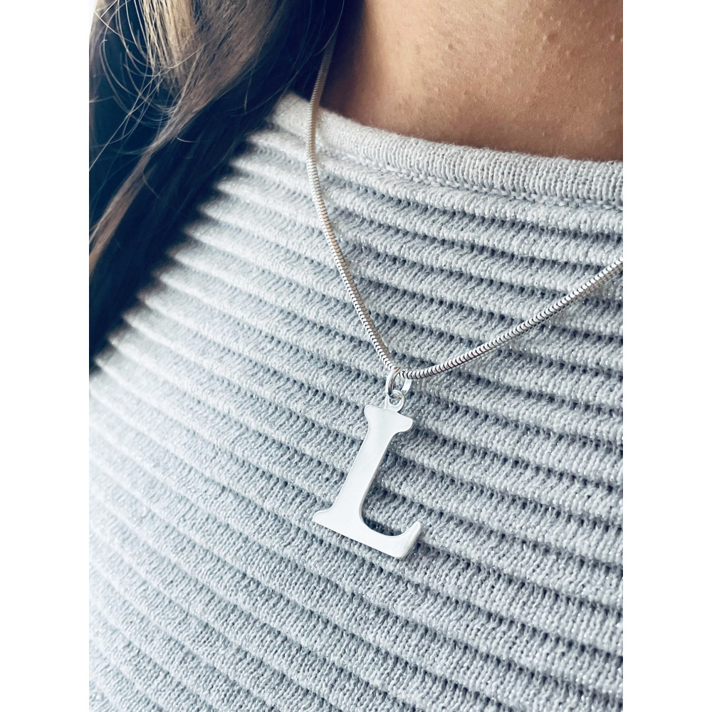 Silber Anhänger Buchstabe L Kettenanhänger