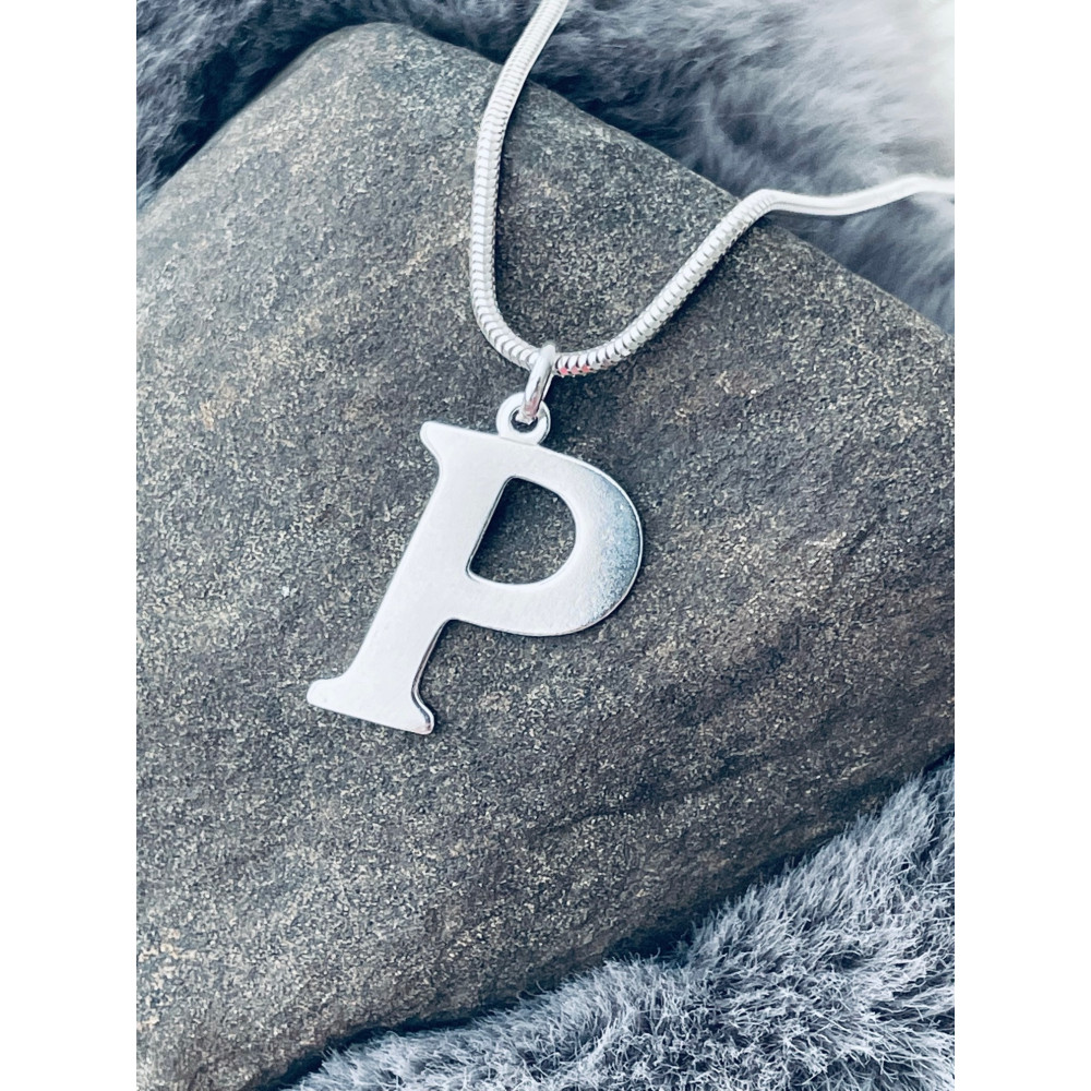Silber Anhänger Buchstabe P Kettenanhänger