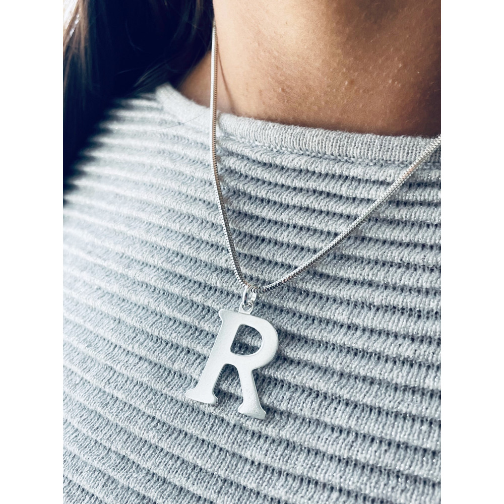 Silber Anhänger Buchstabe R Kettenanhänger