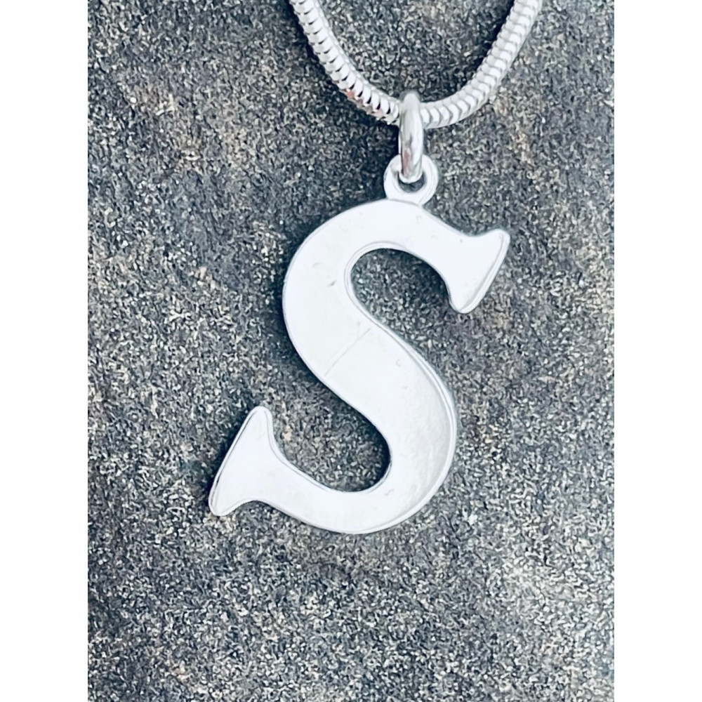 Silber Anhänger Buchstabe S Kettenanhänger