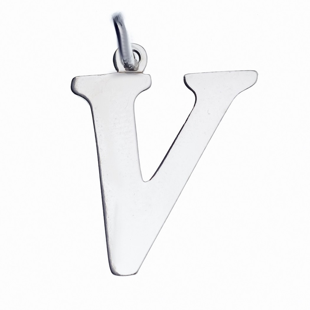 Srebrny wisiorek zawieszka literka V