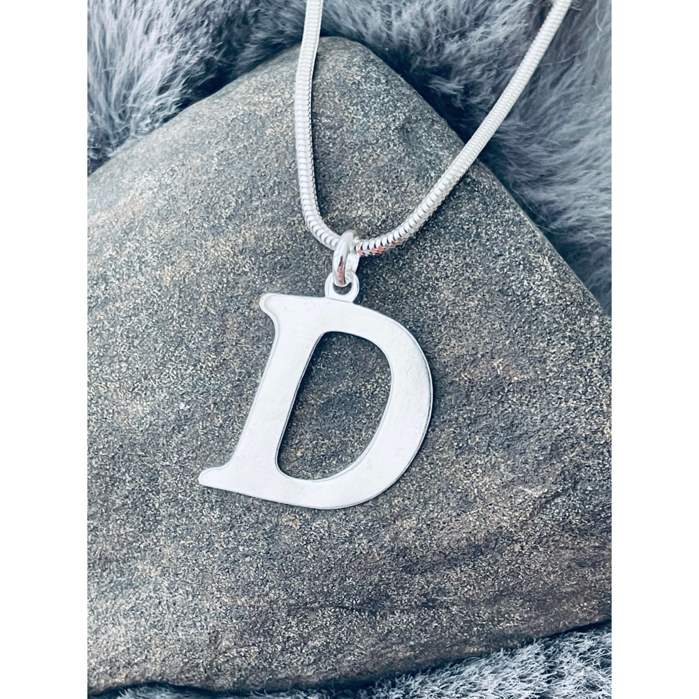 Silber Anhänger Buchstabe D Kettenanhänger