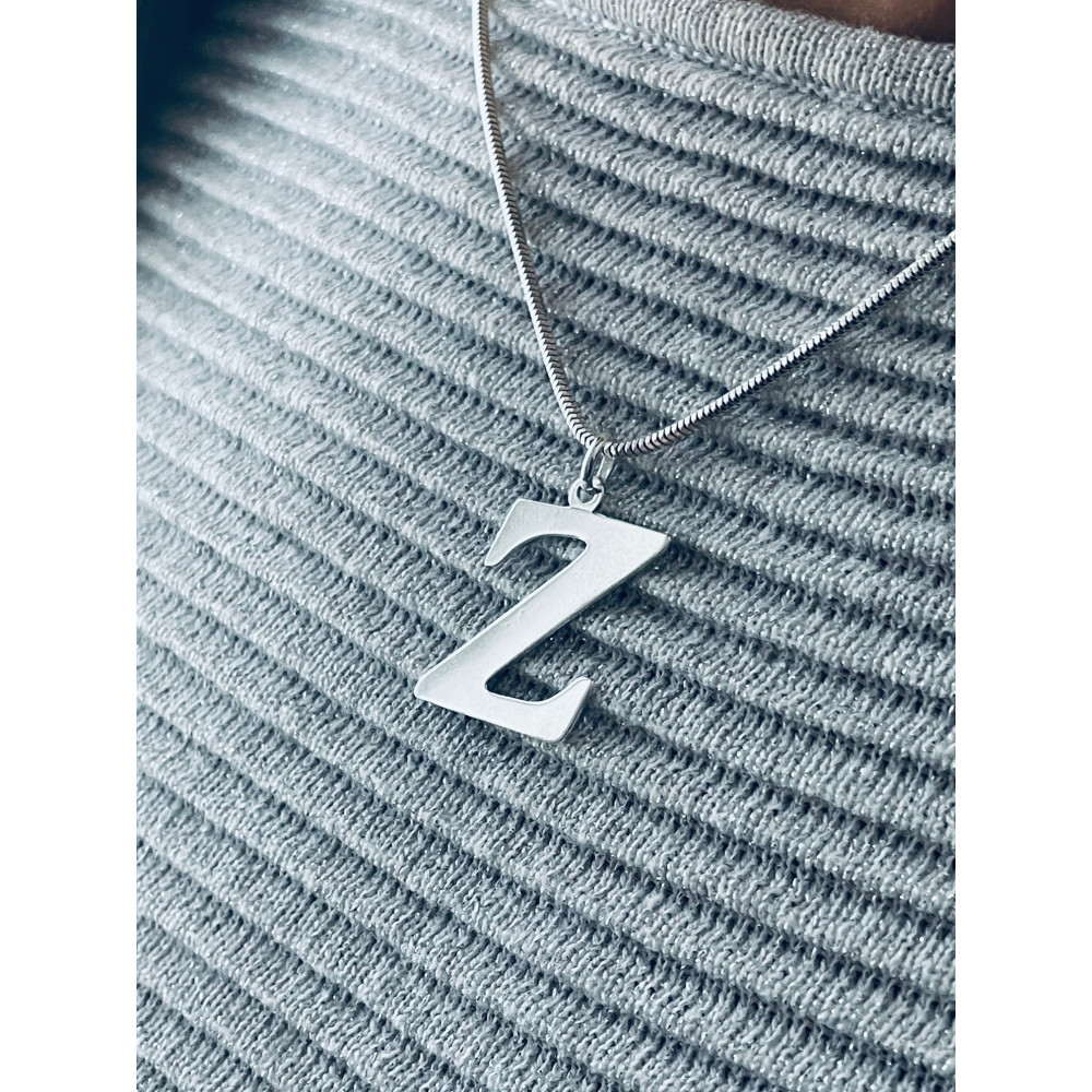 Srebrny wisiorek zawieszka literka Z