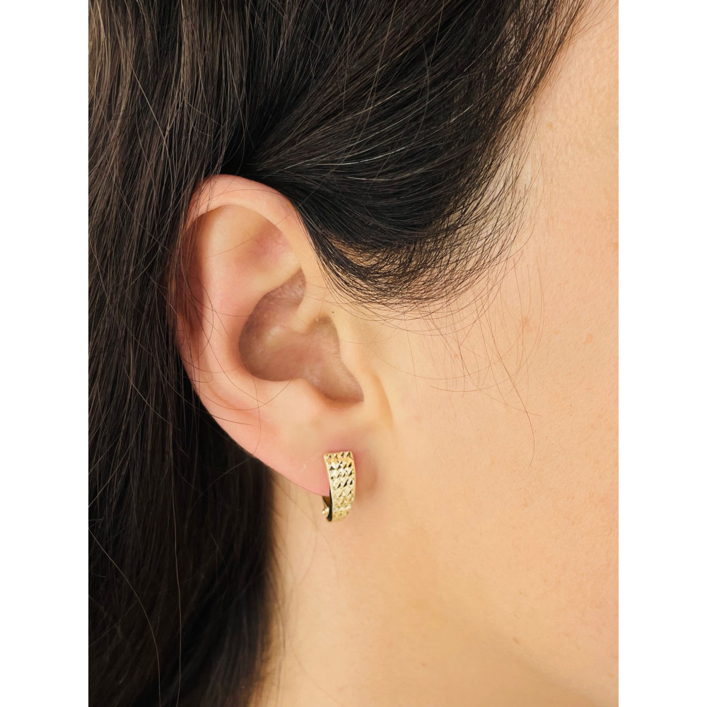 copy of copy of copy of copy of copy of copy of copy of Złote kolczyki kuleczki z cyrkoniami dwukolorowe