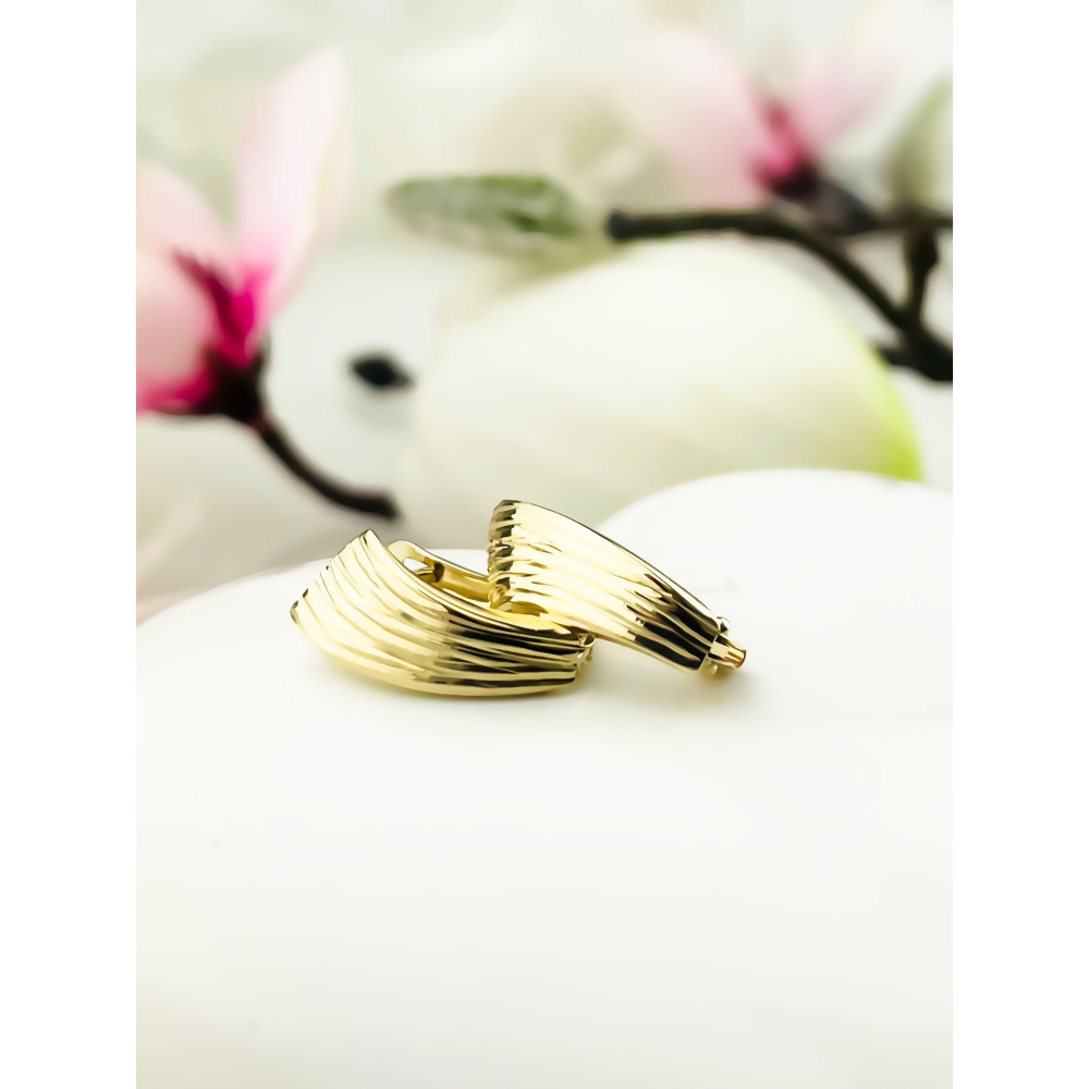 copy of copy of copy of copy of copy of copy of copy of copy of Złote kolczyki kuleczki z cyrkoniami dwukolorowe