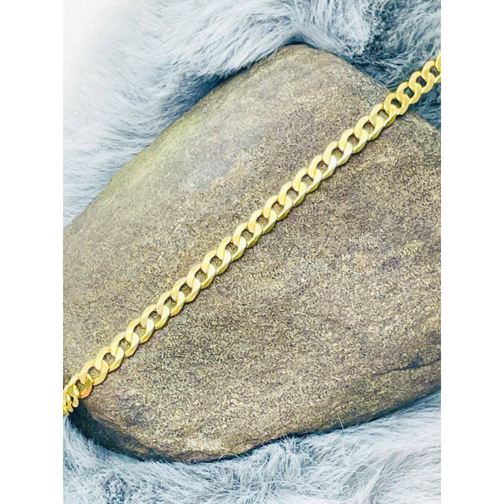 Złota bransoletka pełna pancerka