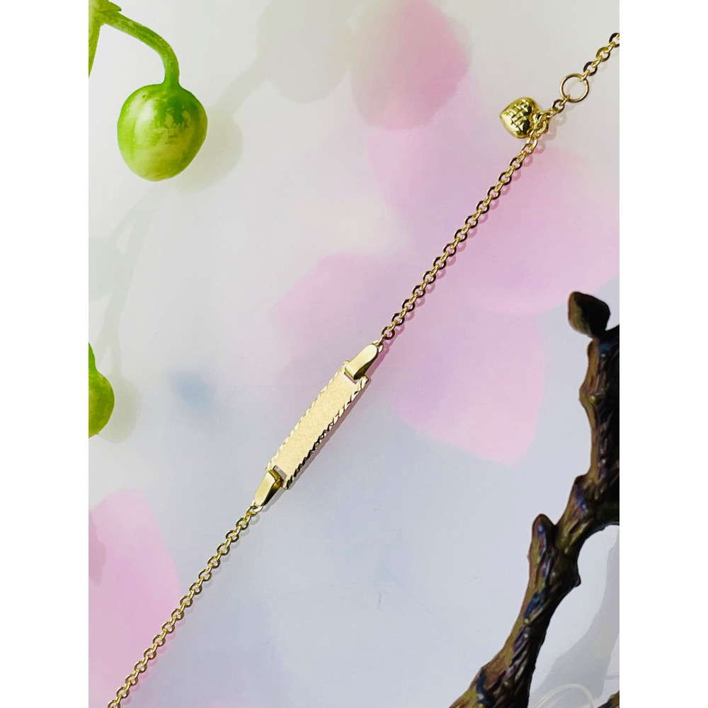 Goldarmbänd für Kinder Gold Armbänd Armkette Platte Herz