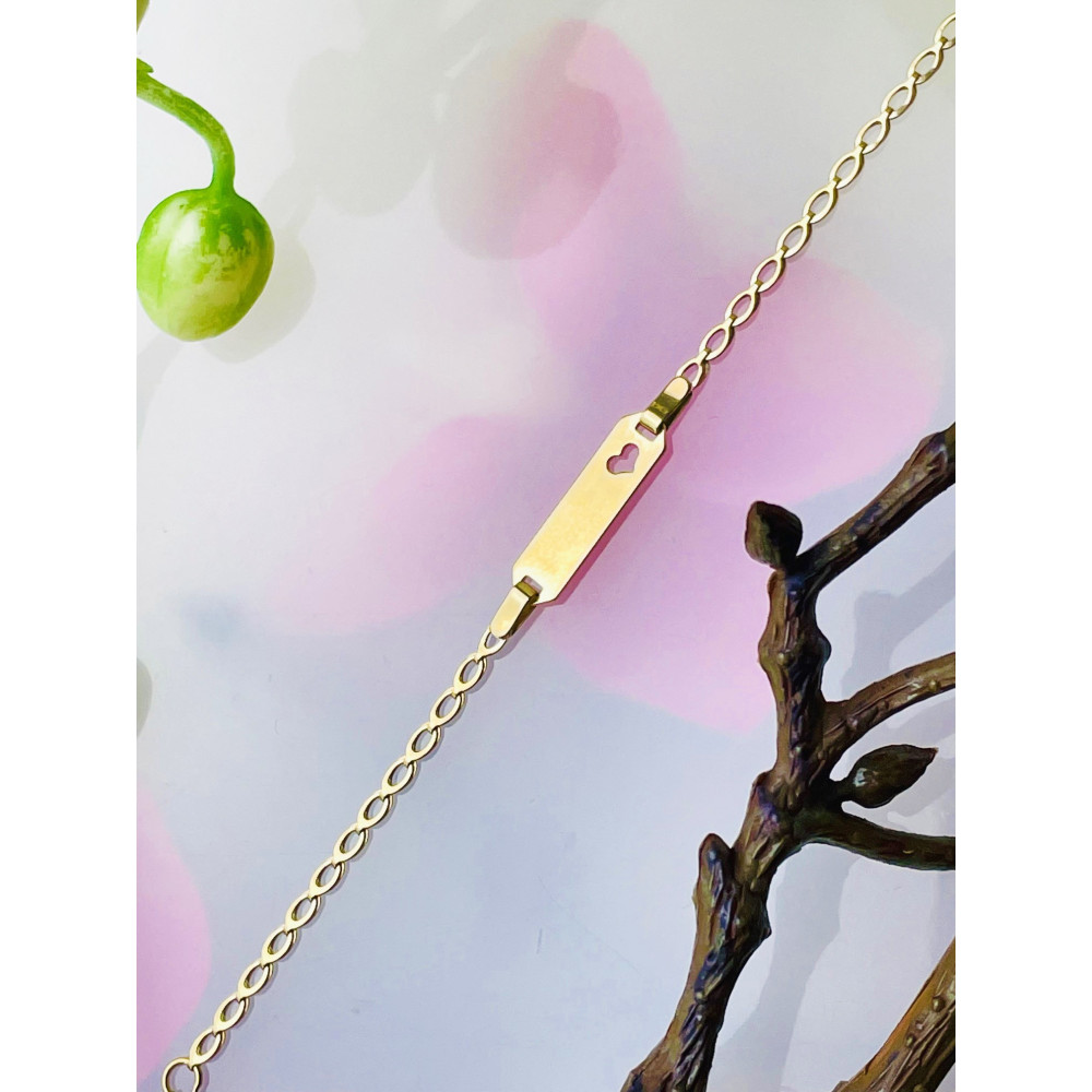 Damen Gold Armband Armkette Anhänger Herz