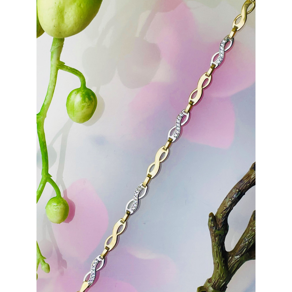 Diamondi Damen Goldarmband Armband Gold Infinity Unendlichkeitszeichen