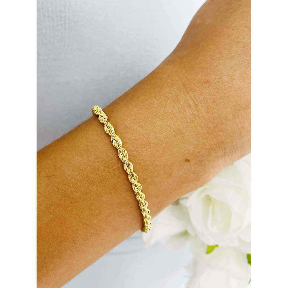 Diamondi Damen Goldarmband Rope Armbänder Kord Magic