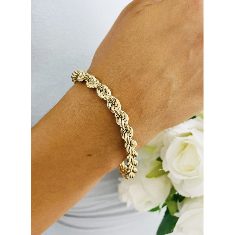 Diamondi Damen Goldarmband Rope Armbänder Kord Magic