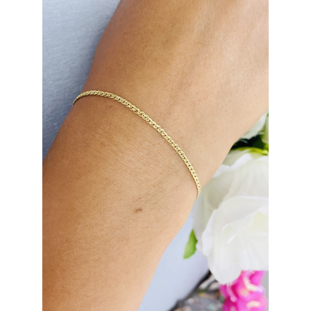 Goldarmband Armband Armkette Nonnakette Doppelpanzerkette Gelbgold 585er 14KT