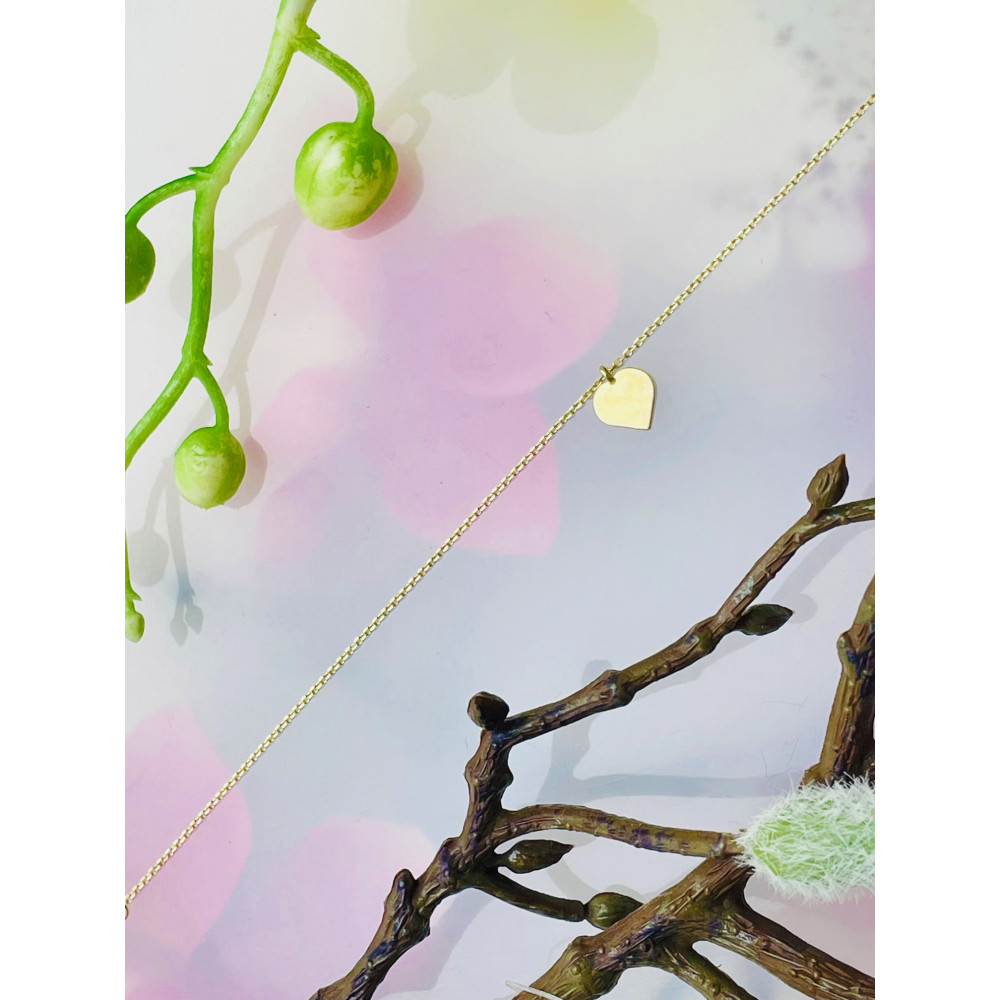 Damen Gold Armband Armkette Anhänger Herz