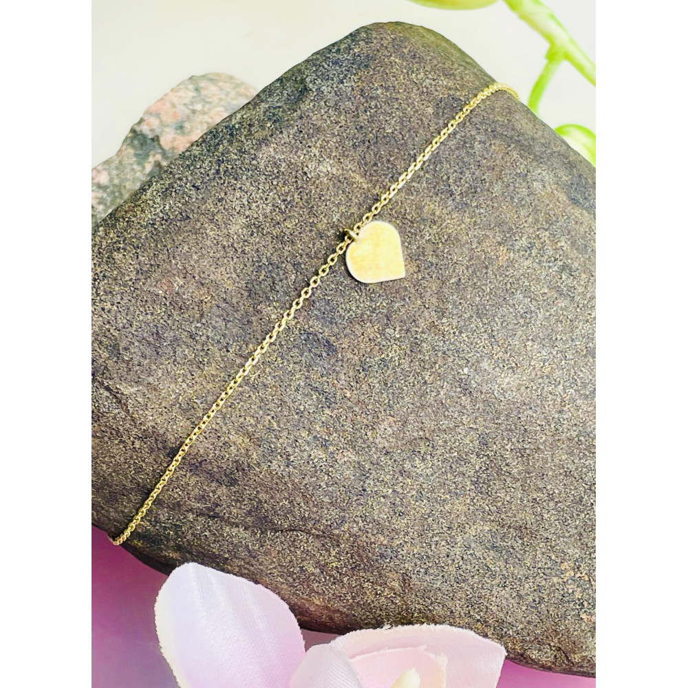 Damen Gold Armband Armkette Anhänger Herz