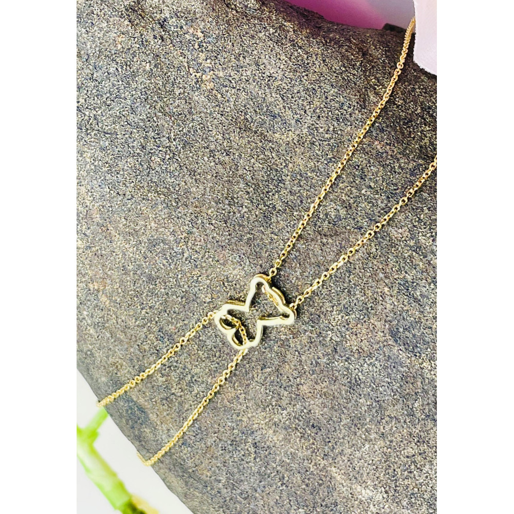 Złota bransoletka miś