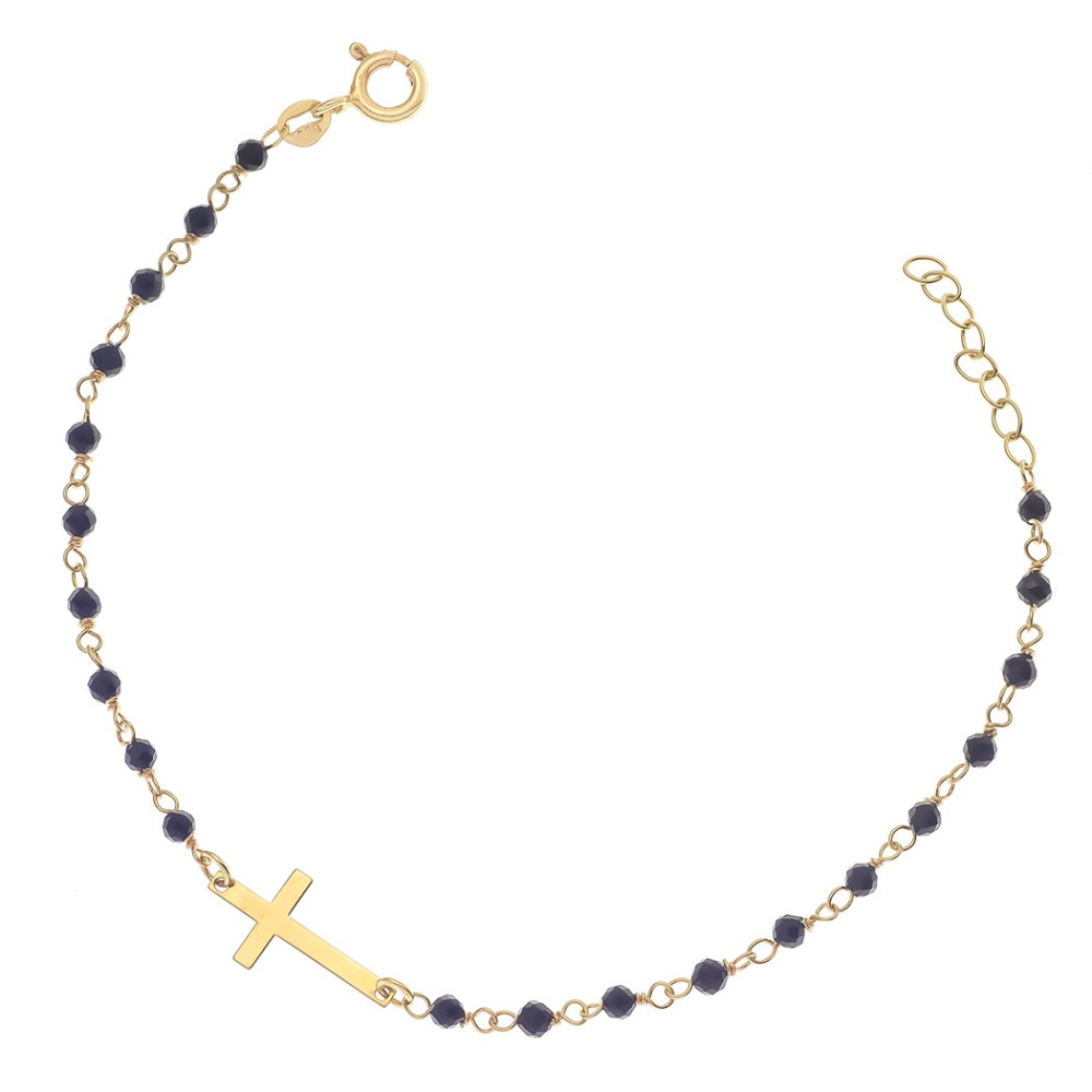 Złota bransoletka celebrytka serce nieskończoność