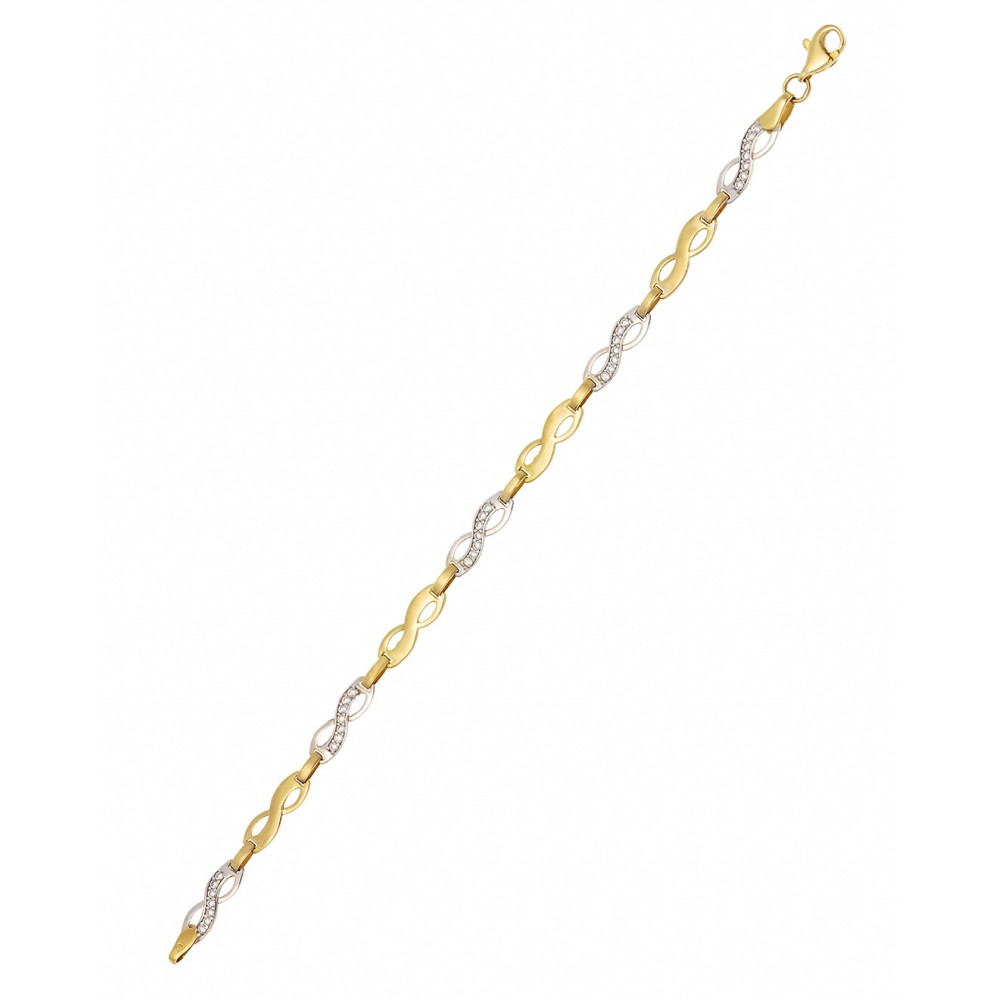 Diamondi Damen Goldarmband Armband Gold Infinity Unendlichkeitszeichen