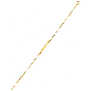 Goldarmbänd für Kinder Gold Armbänd Armkette Platte Herz Figaro