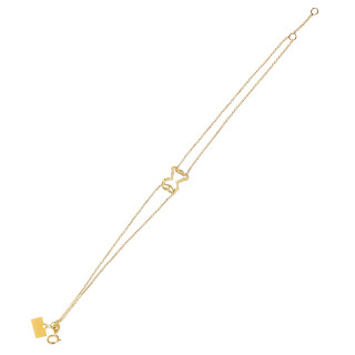 Damen Gold Armband Armkette Anhänger Bär