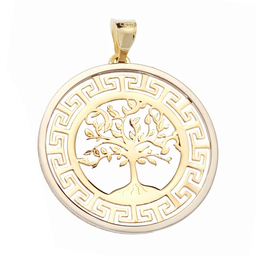 Anhänger Baum des Lebens Bicolor Goldanhänger