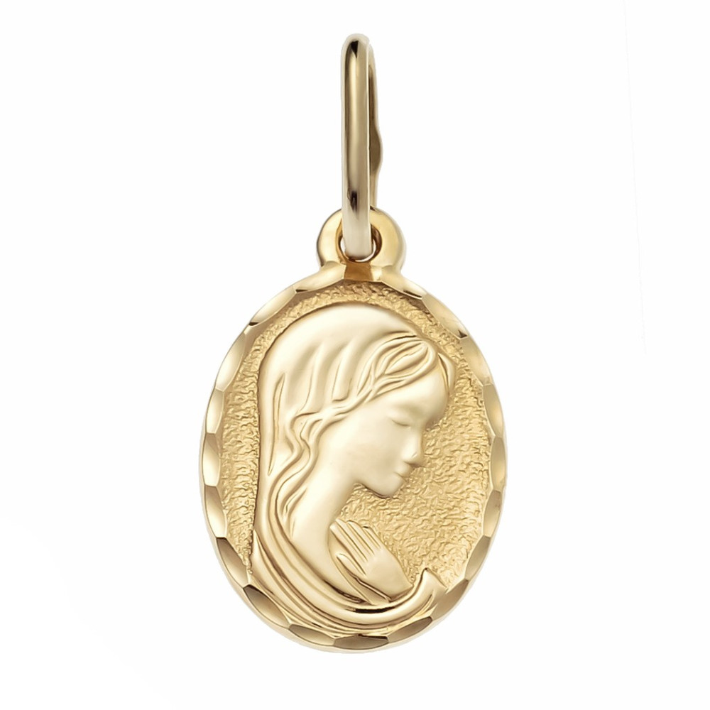 Anhänger Madonna Maria Kettenanhänger Gelbgold