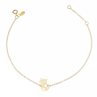 Damen Gold Armband Armkette Anhänger Katze