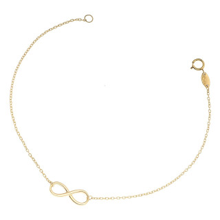 Damen Gold Armband Armkette Anhänger Infinity Unendlichkeitszeichen