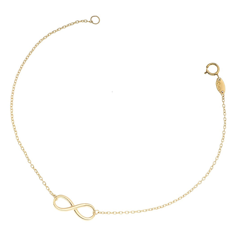 Złota bransoletka nieskończoność