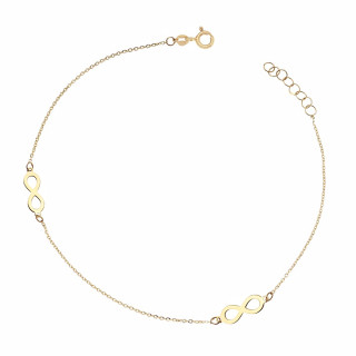 copy of Złota bransoletka celebrytka serce nieskończoność