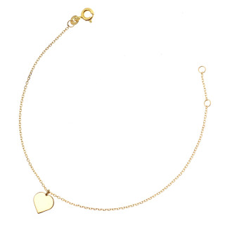 Damen Gold Armband Armkette Anhänger Herz