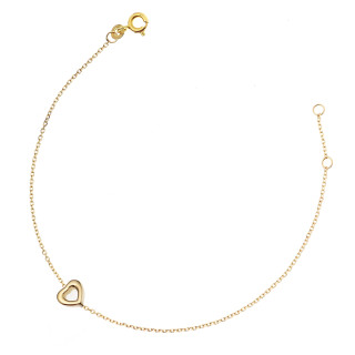 Damen Gold Armband Armkette Anhänger Herz