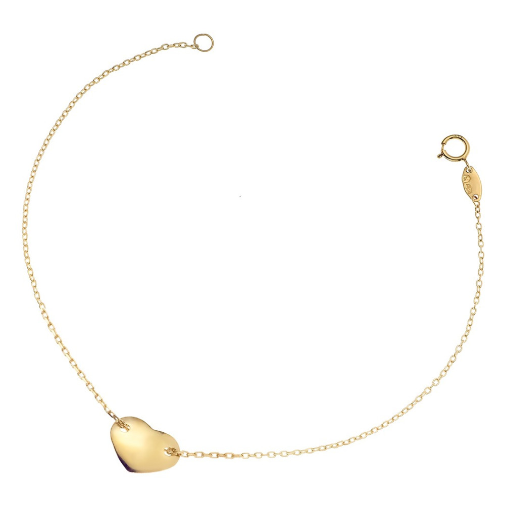 Damen Gold Armband Armkette Anhänger Herz