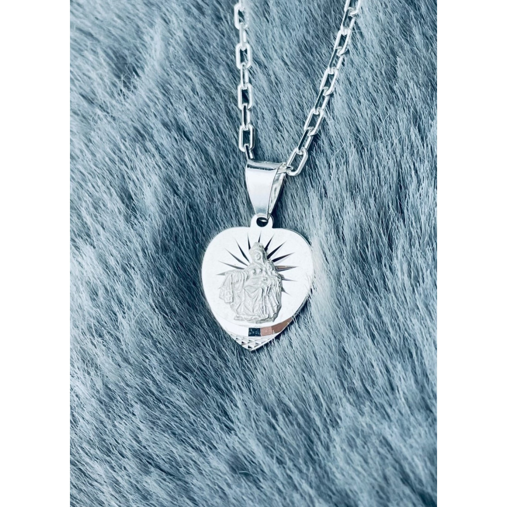 Srebrny Medalik szkaplerz Pan Jezus