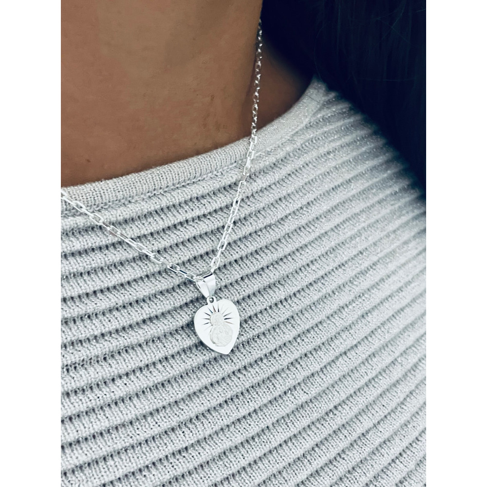 Srebrny Medalik szkaplerz Pan Jezus