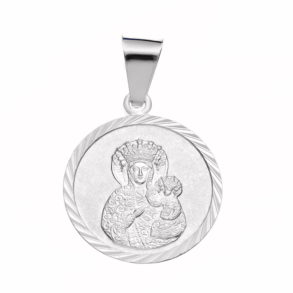 Silber Anhänger Madonna Maria mit Jesuskind Erstkommunion 925er