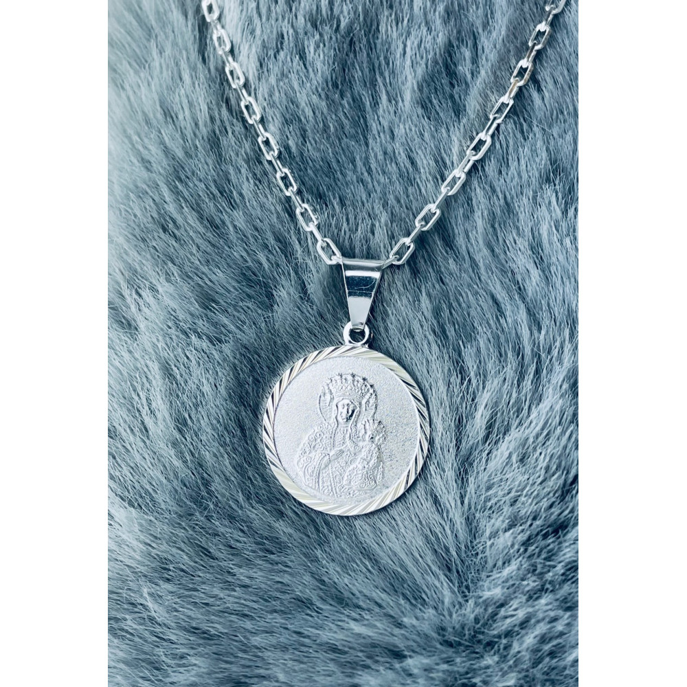 Silber Anhänger Madonna Maria mit Jesuskind Erstkommunion 925er