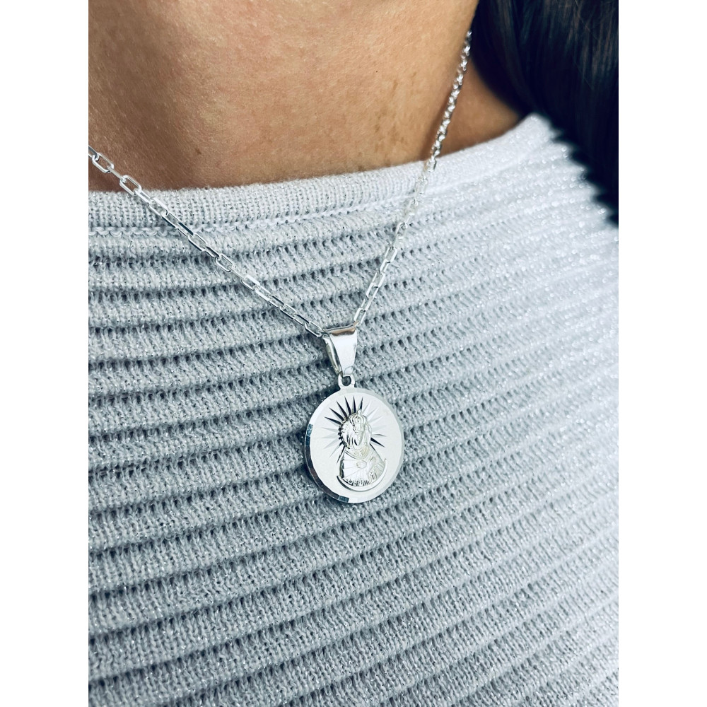 Srebrny Medalik Matka Boska Ostrobramska