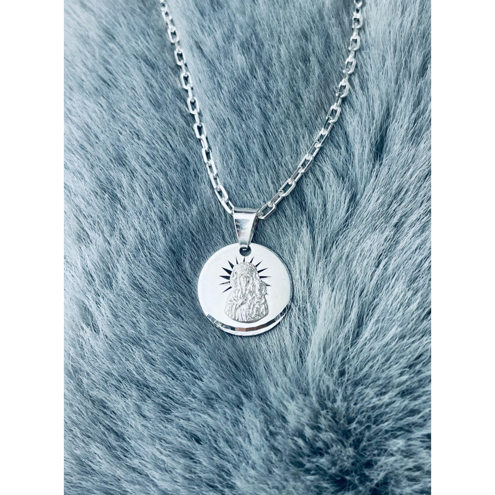 Silber Anhänger Madonna Maria mit Jesuskind Erstkommunion 925er