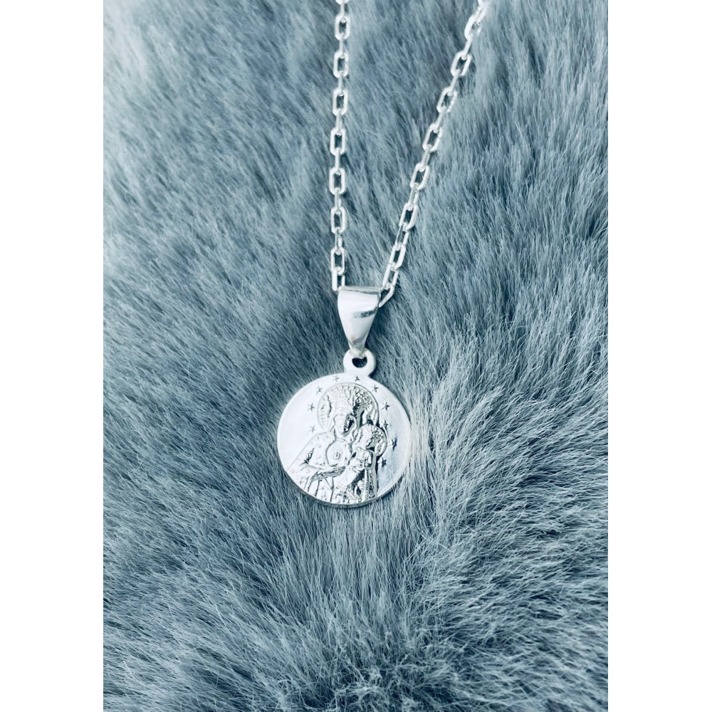 Silber Anhänger Madonna Maria mit Jesuskind Erstkommunion 925er