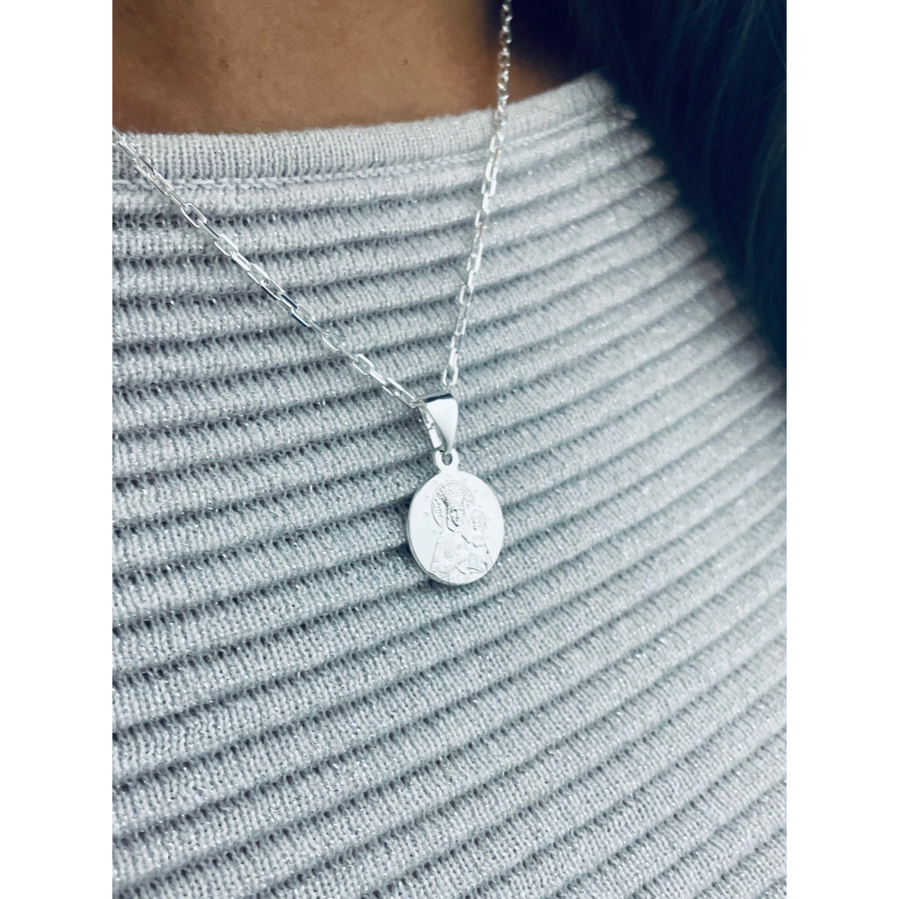 Silber Anhänger Madonna Maria mit Jesuskind Erstkommunion 925er