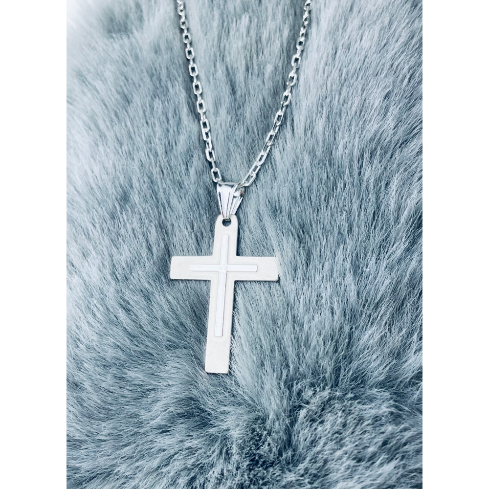 Silber Anhänger Kreuz mit Jesus Christus Erstkommunion Taufe