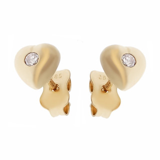 Gold Ohrringe Mit Zirkonia Herzen Ohrschmuck Gelbgold 585er