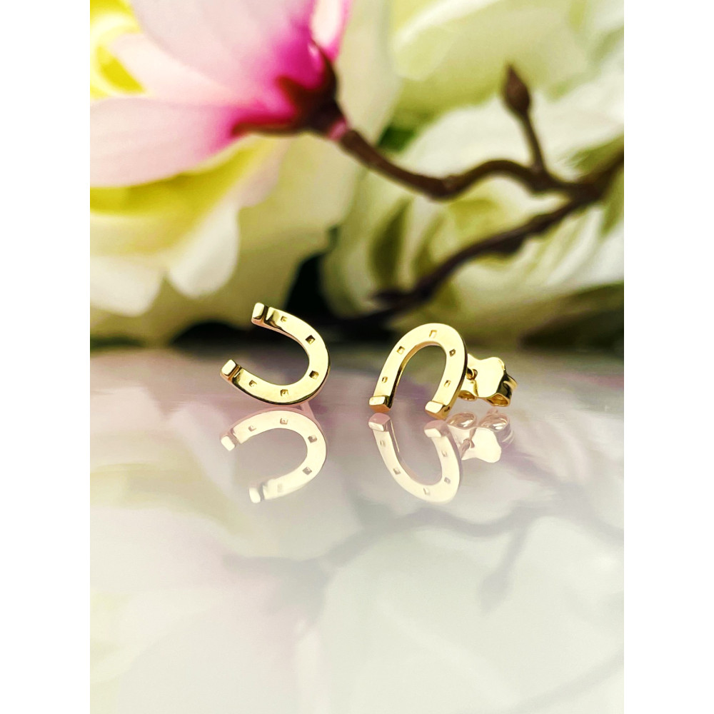 copy of Złote kolczyki przecinki z cyrkoniami