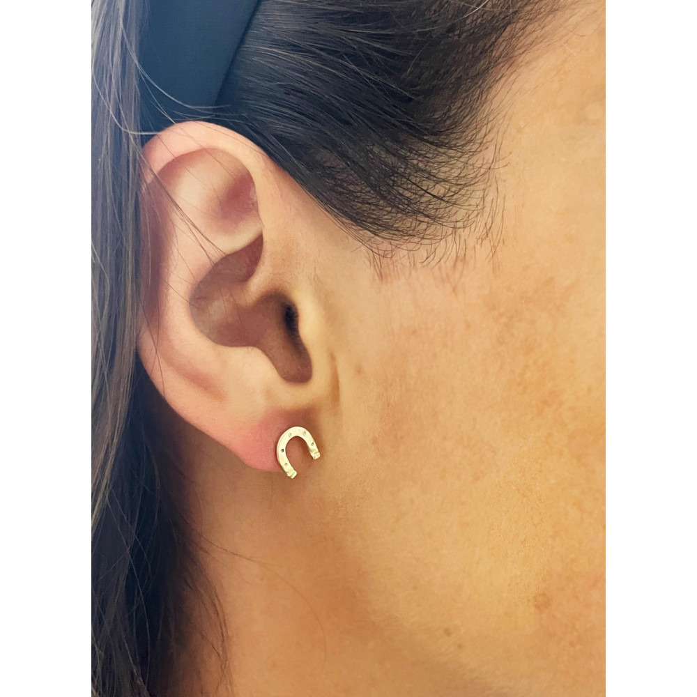 Gold Ohrringe Hufeisen Ohrhänger Ohrstecker Ohrschmuck Gelbgold