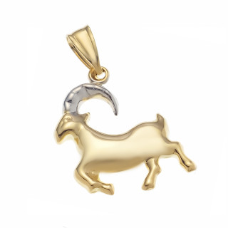 Złoty wisiorek zawieszka znak zodiaku koziorożec figurka