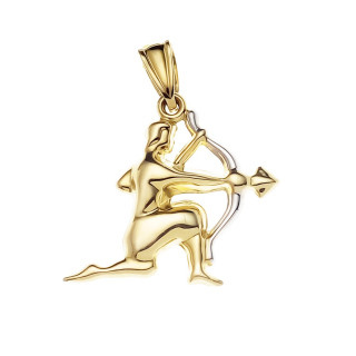 Złoty wisiorek zawieszka znak zodiaku strzelec figurka