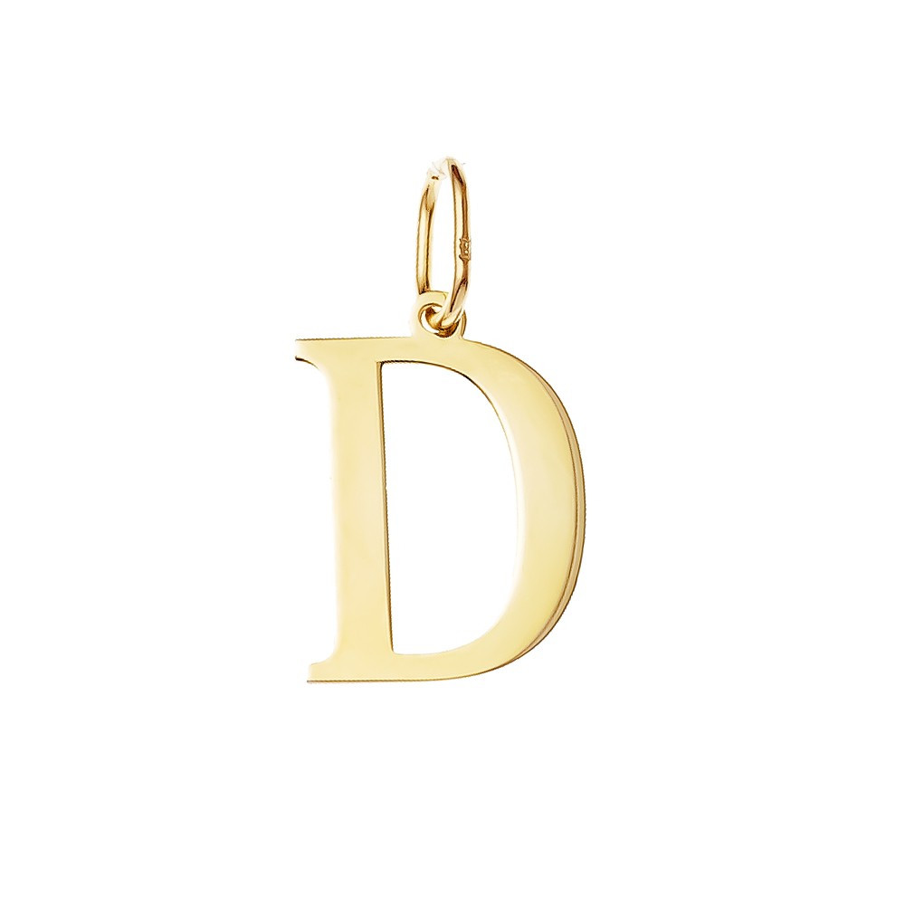 Złoty wisiorek zawieszka literka D
